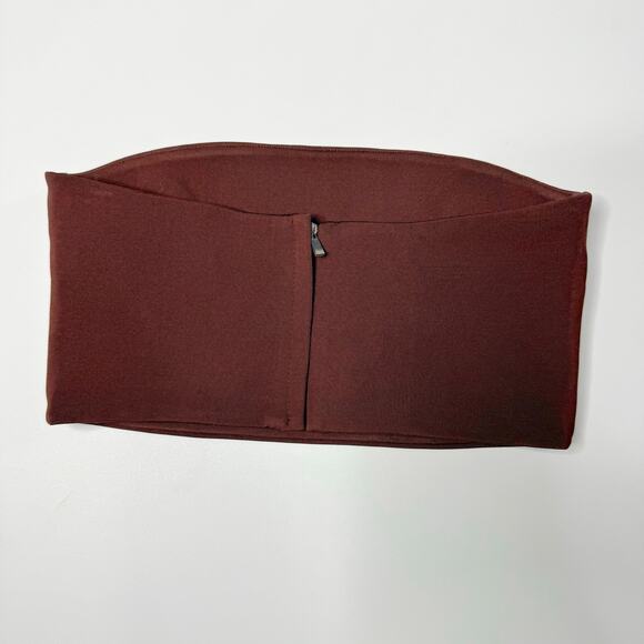 Esse Studios Strapless Crop Top Tube in Brown Size US 4 - Picture 5 of 9